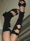 PROD Apparel & Accessories Black Y2K Chic Cutout Leg Warmer