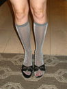 PROD Apparel & Accessories Gray All Gray Style Glittery Sheer Knee-Highs Tights