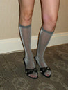 PROD Apparel & Accessories Gray All Gray Style Glittery Sheer Knee-Highs Tights