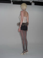 PROD Apparel & Accessories Gray Shimmer Lace Tights