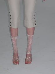 PROD Apparel & Accessories White Ivory Lace Leg Warmers