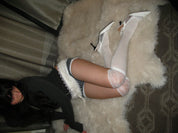 PROD Apparel & Accessories White Lace-Edged Lolita Thigh-High Socks