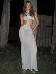 PROD Aurora Halter Maxi Dress with Gems