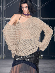 PROD beige gray / One size / In-stock Lola V Neck Sweater