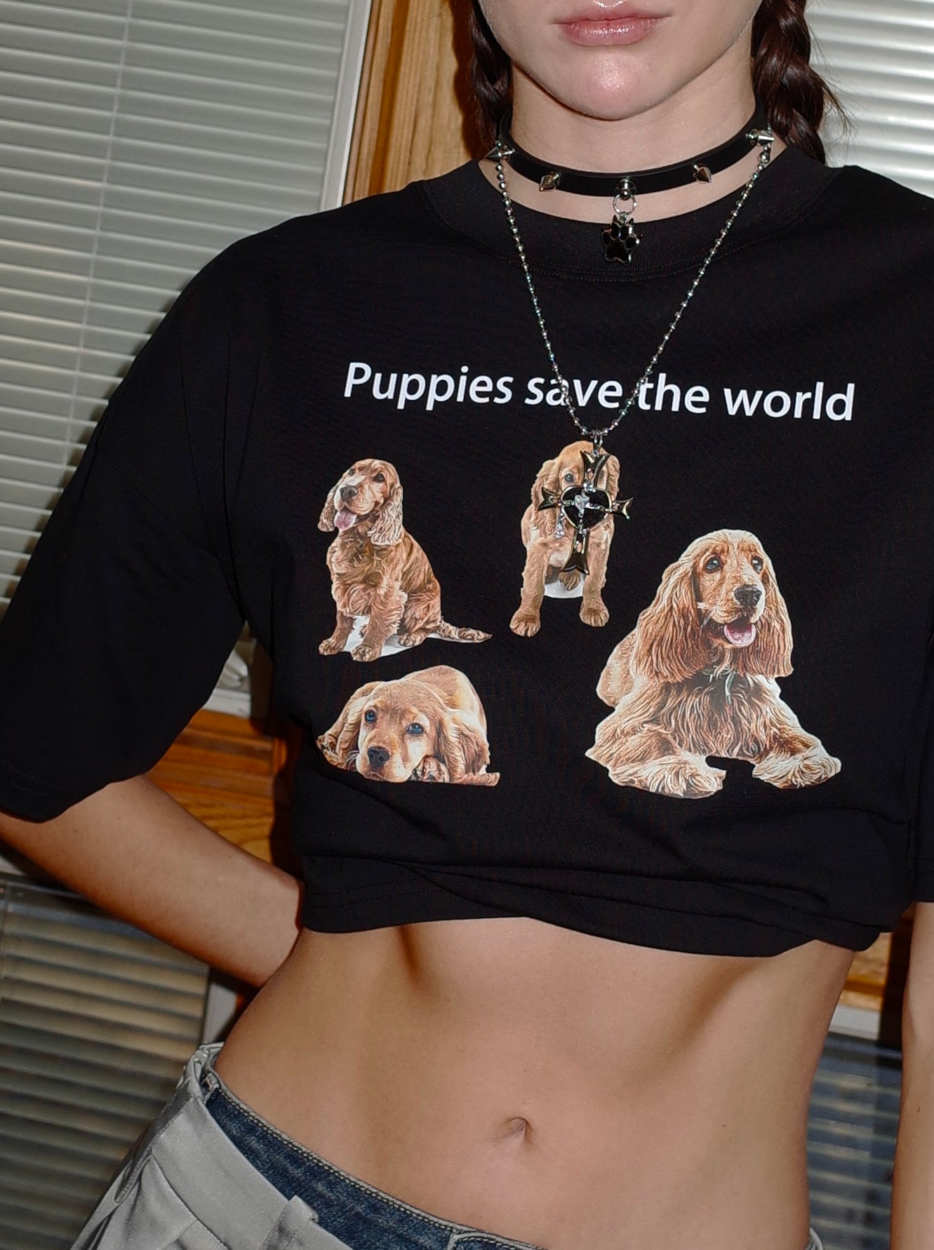  S (casual) Puppies Save The World Classic T-shirt