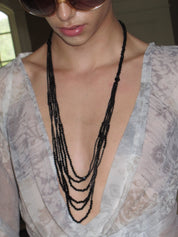 PROD Black Drape Multi-Strand Necklace
