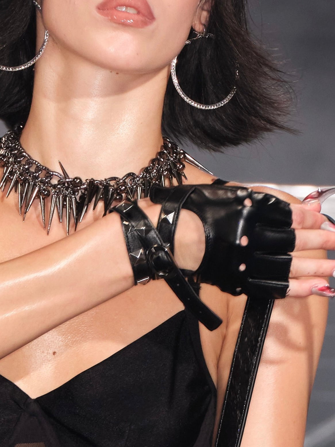  In-stock Studded Biker Gloves