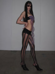 PROD Black / One size Black Cable Jacquard Fishnet Tights