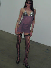PROD Black / One size Black Fishnet Thigh-High Stockings