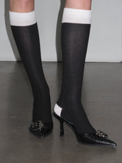 PROD Black / One size Dual Tone Rib Knee Socks