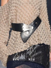 PROD Black / One size / In-stock Ranya Studded Wide Belt