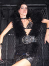 PROD Black / One size / In-stock Wildfire Hooded Wrap Top (With Belt) Black