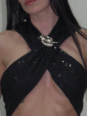 PROD Black / One size / Pre-order (7-14days) In the Wild Wrap Top