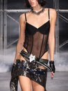 PROD Black / XS / In-stock Caged Teddy Boned Bodysuit Black