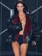 PROD Black / XS / In-stock Glacier Faux Fur Trim Puffer Jacket Black