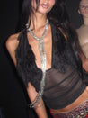 PROD Black / XS / In-stock Ophelia Faux Fur Halter Top Black