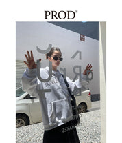 PROD Bldg 2022 Fall & Winter Loose Fit Bubble Lusion Collared Jumper / Gray