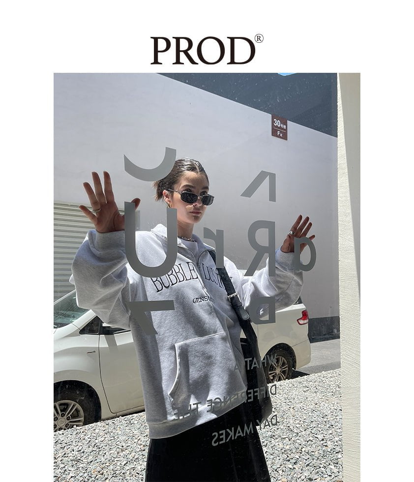 PROD Bldg 2022 Fall & Winter Loose Fit Bubble Lusion Collared Jumper / Gray