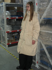 PROD Bldg 2023 winter 2 Beige Hooded Long Down Jacket