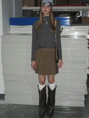 PROD Bldg 2023 winter 2 Black Striped Mid-high Collar Long Sleeve