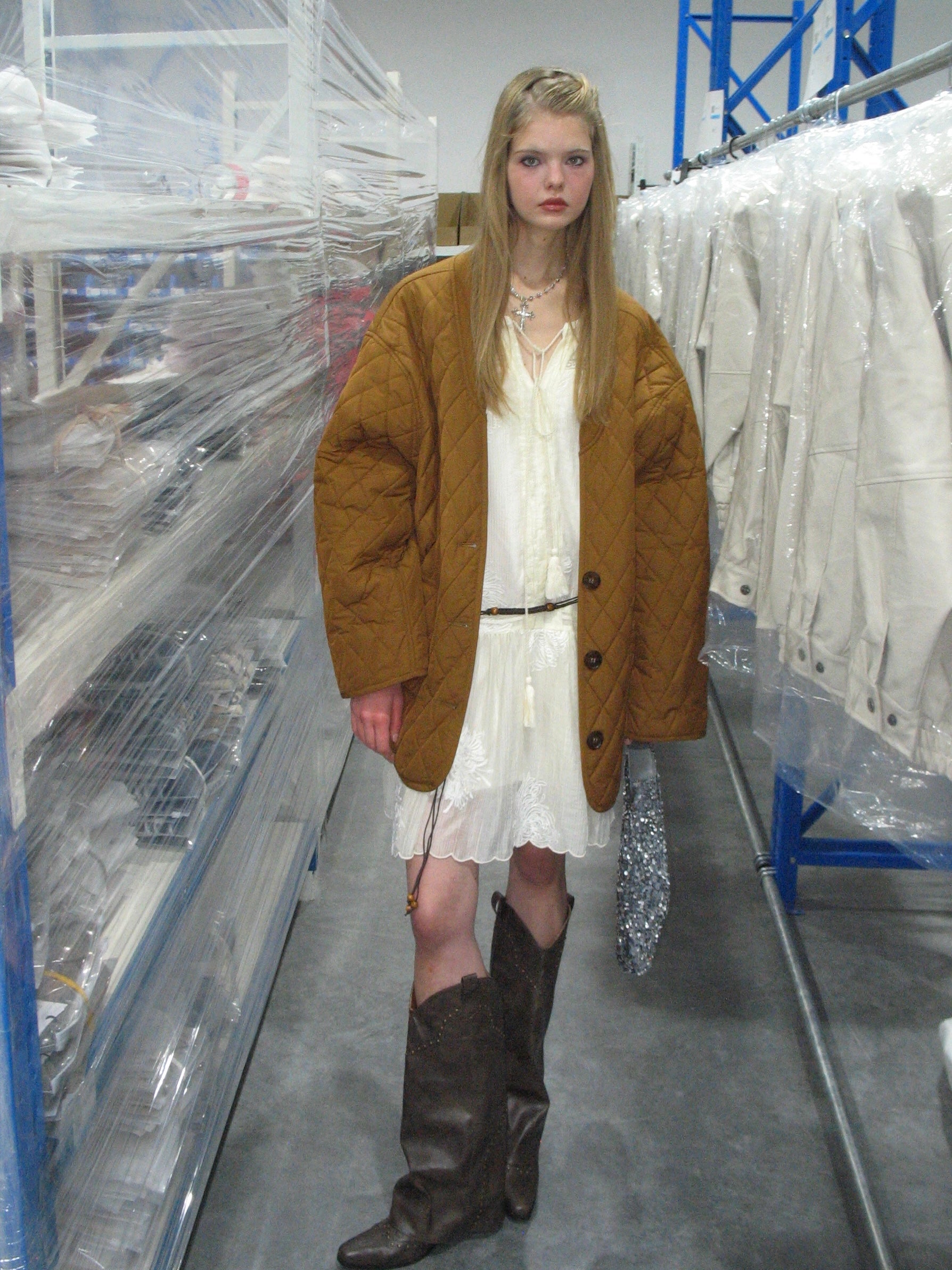 PROD Bldg 2023 winter 2 Caramel Quilted Cotton Coat