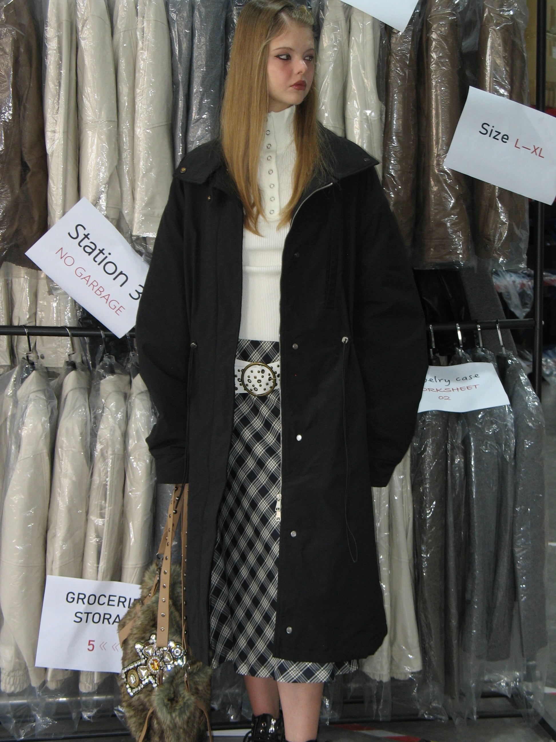 PROD Bldg 2023 winter 2 Drawstring Waist Long Winter Coat