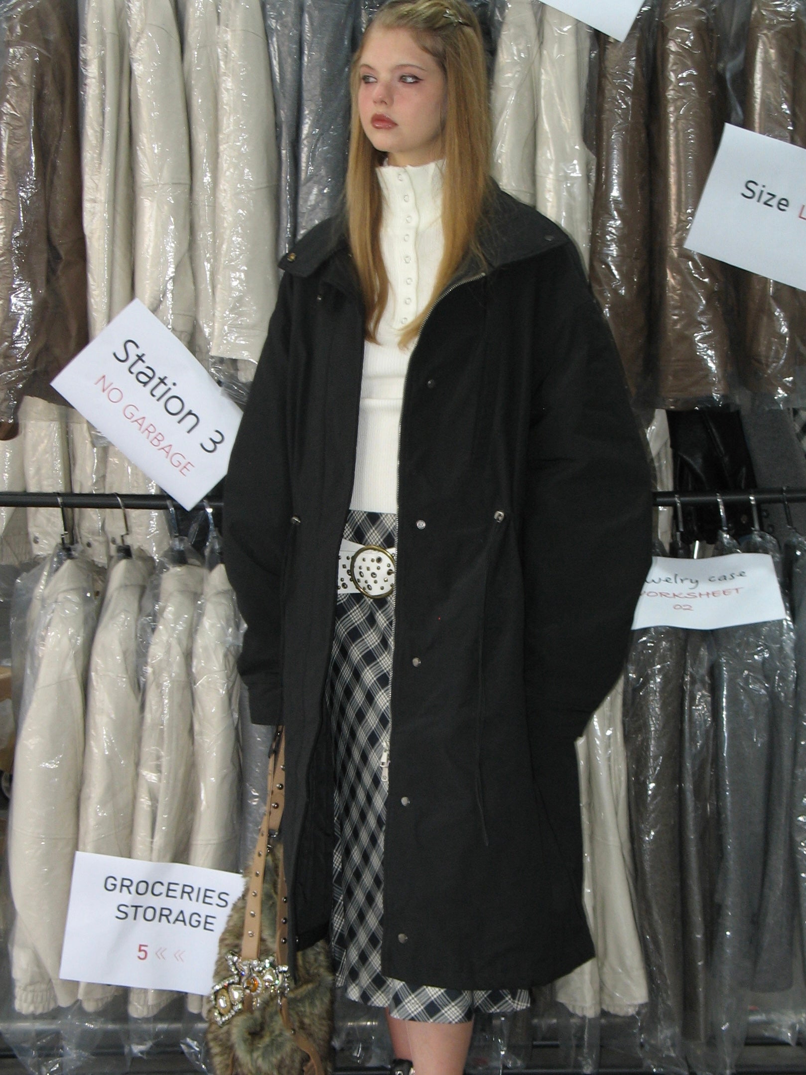 PROD Bldg 2023 winter 2 Drawstring Waist Long Winter Coat