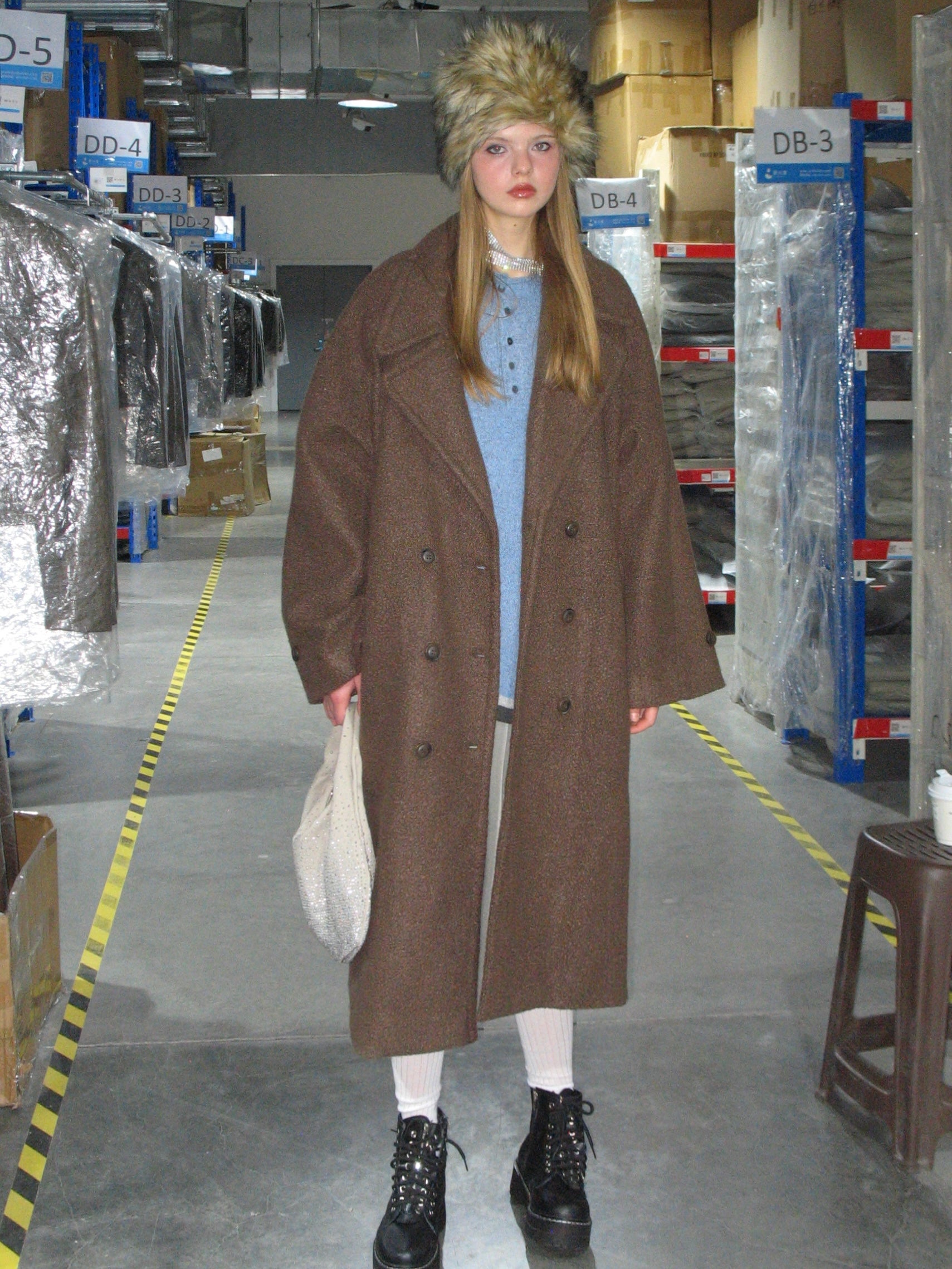 PROD Bldg 2023 winter 2 Frenchy Lapel Neck Double Button OverCoat