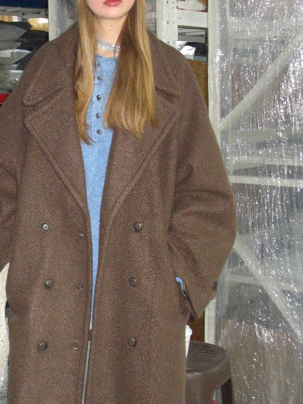 PROD Bldg 2023 winter 2 Frenchy Lapel Neck Double Button OverCoat