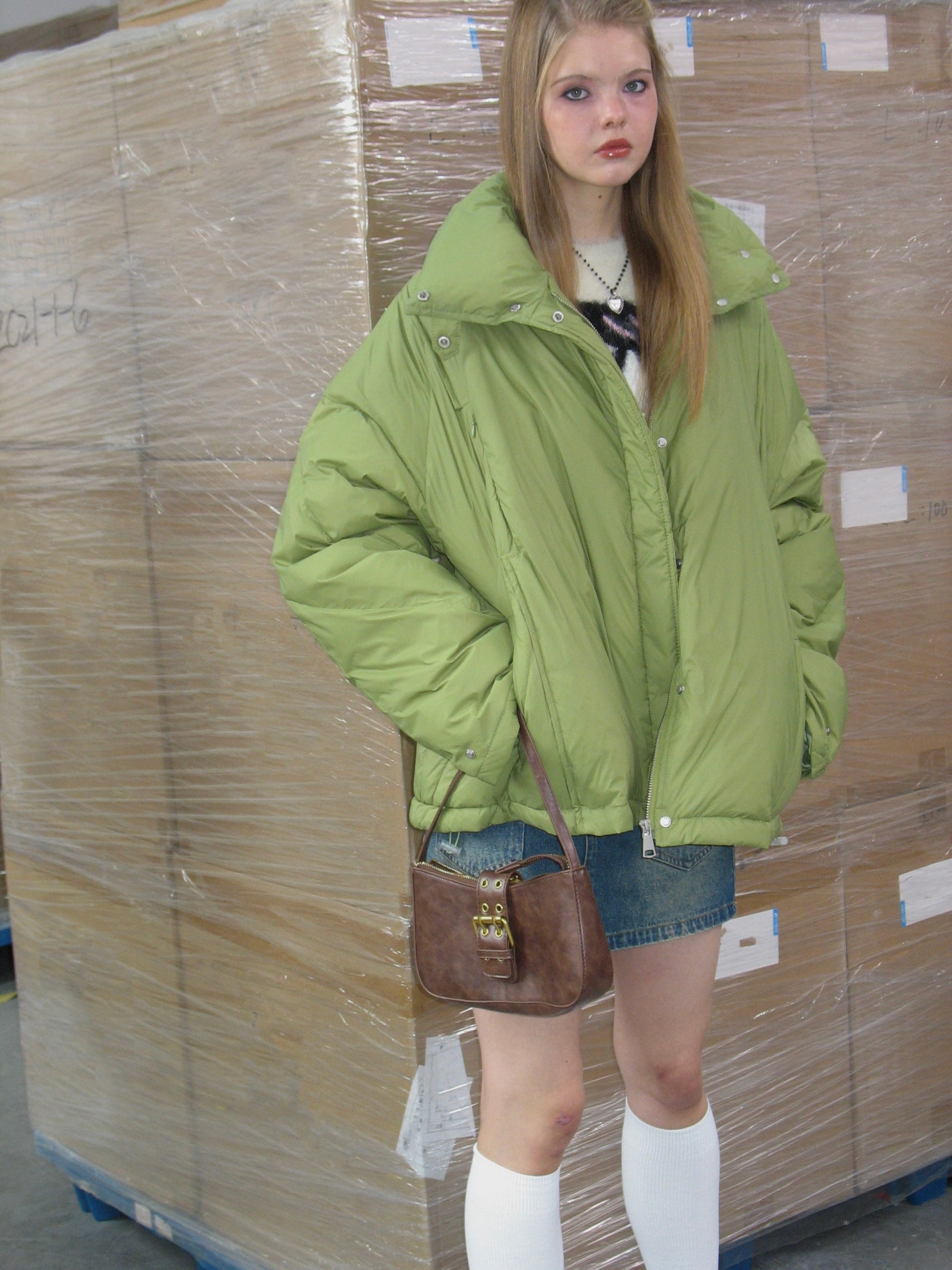 PROD Bldg 2023 winter 2 Green Puffer Down Jacket
