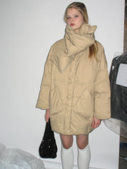 PROD Bldg 2023 winter 2 Khaki Down Jacket with Scarf