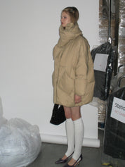 PROD Bldg 2023 winter 2 Khaki Down Jacket with Scarf