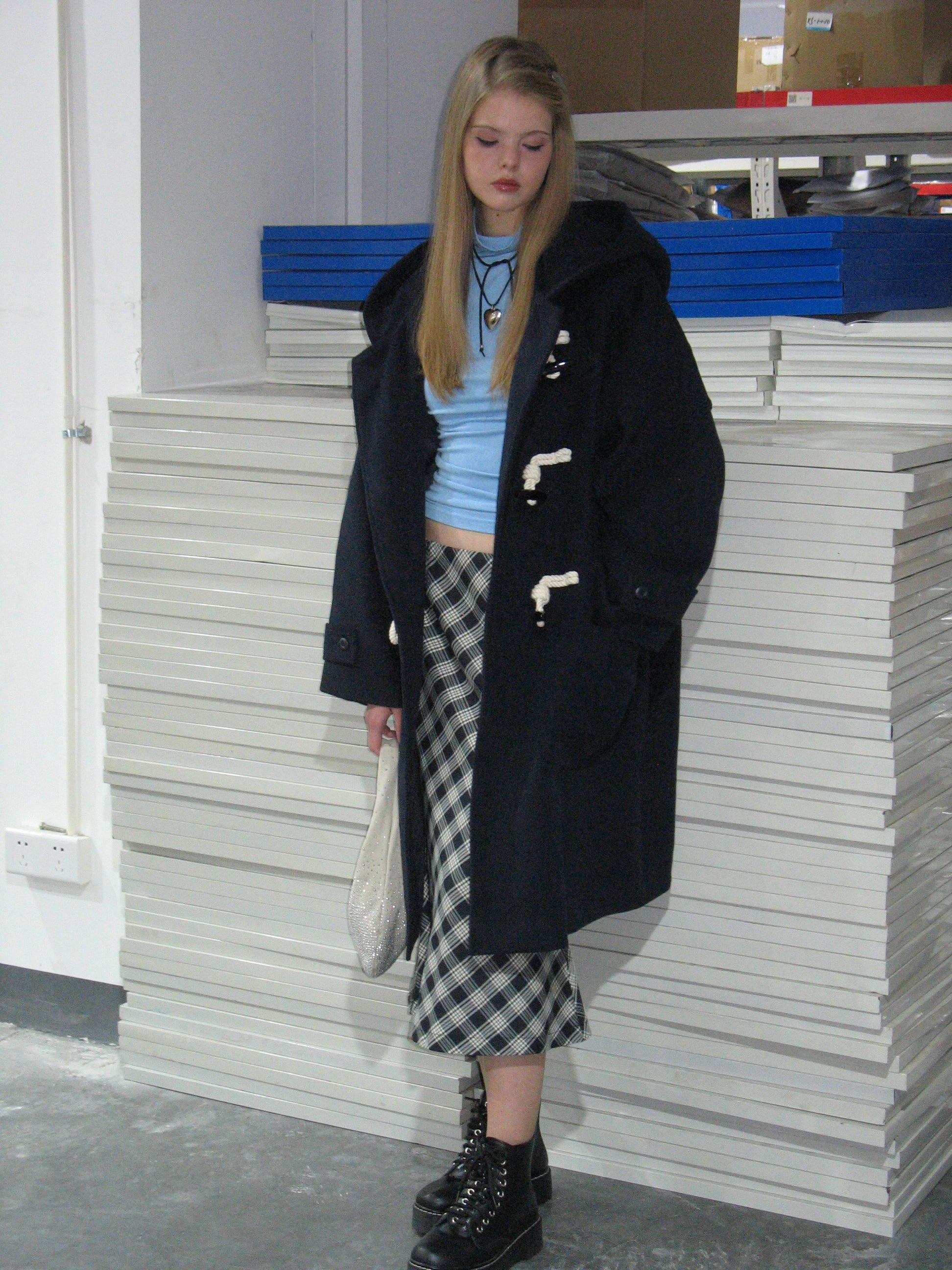 PROD Bldg 2023 winter 2 Navy Blue Duffle Coat