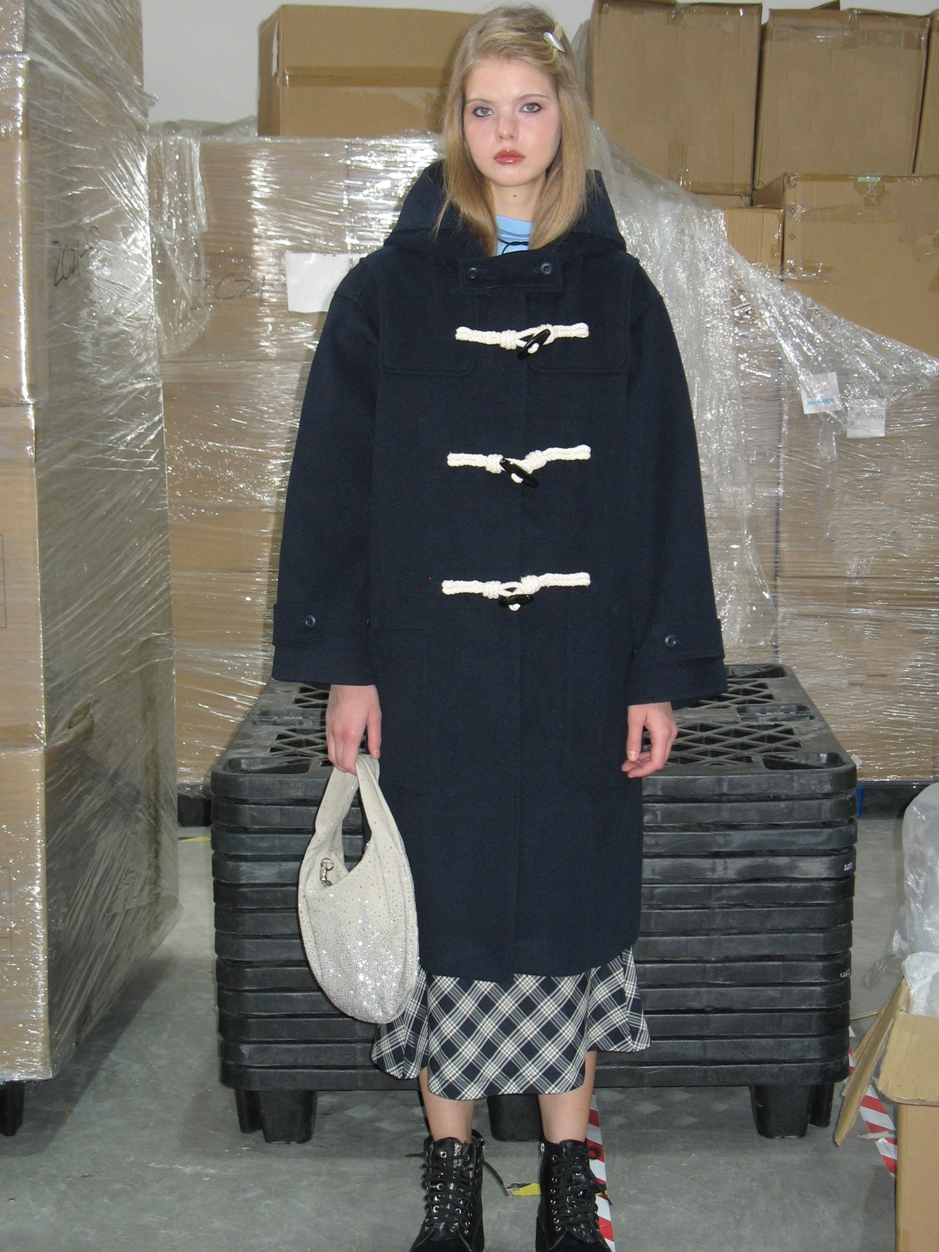 PROD Bldg 2023 winter 2 Navy Blue Duffle Coat