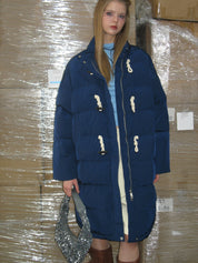 PROD Bldg 2023 winter 2 Navy Blue Horn Buckle Winter Coat