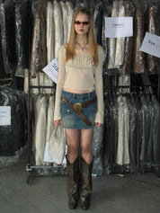 PROD Bldg 2023 winter 2 Pleated Low Collar Cropped Long Sleeve