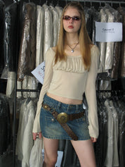 PROD Bldg 2023 winter 2 Pleated Low Collar Cropped Long Sleeve