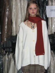 PROD Bldg 2023 winter 2 Red Knit Scarf