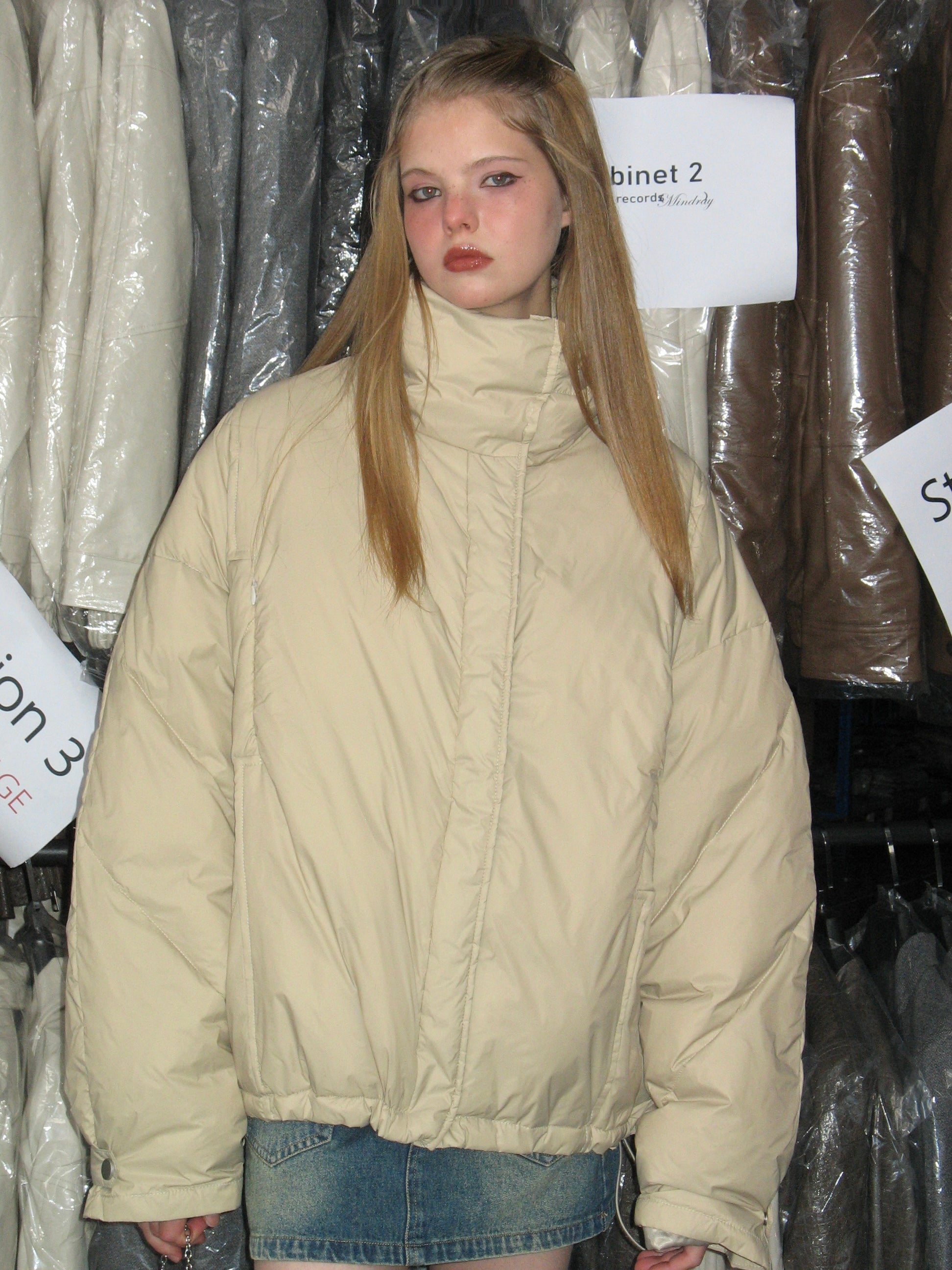 PROD Bldg 2023 winter 2 S / beige Puffer High Collar Down Jacket