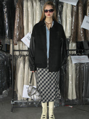 PROD Bldg 2023 winter 2 S / black Spliced Faux leather Jacket