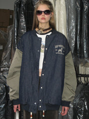 PROD Bldg 2023 winter 2 S / blue Denim Baseball Jacket