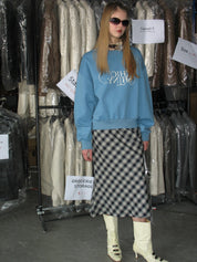 PROD Bldg 2023 winter 2 S / blue Inverted Words Small Sweatshirt