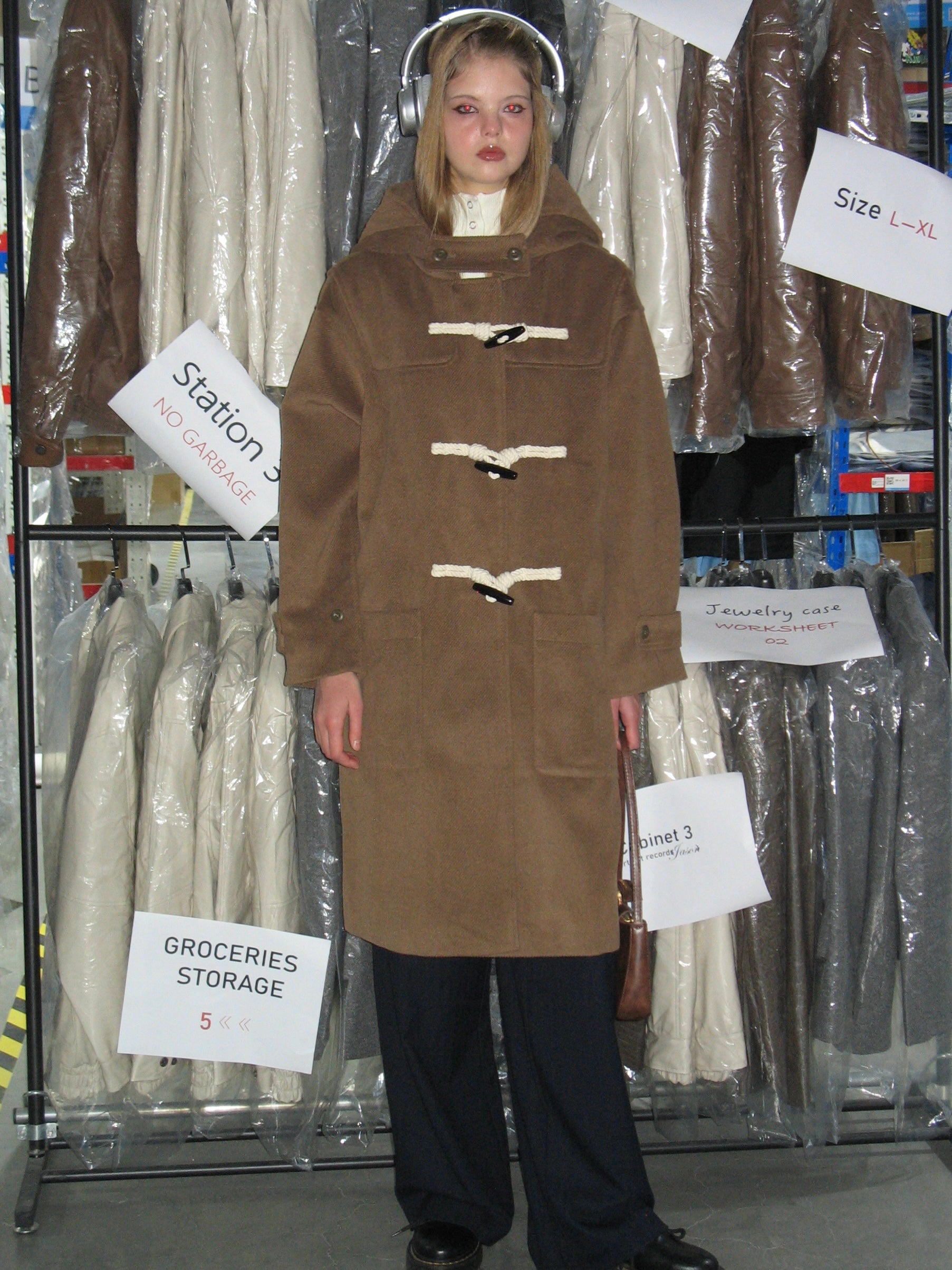  brown Brown Duffle Coat