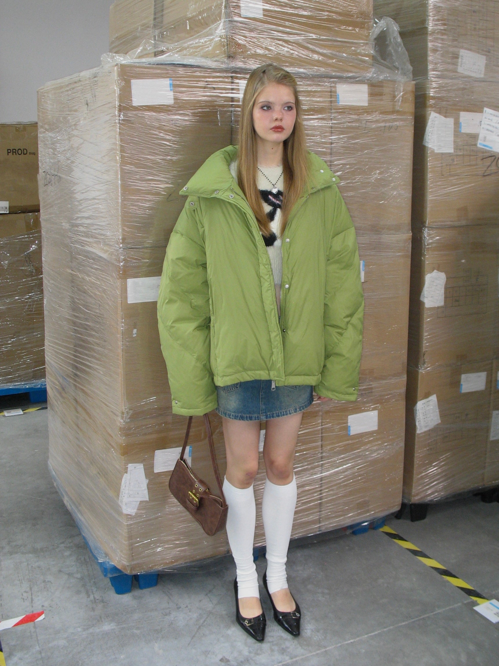  Green Green Puffer Down Jacket