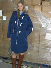 PROD Bldg 2023 winter 2 S / Navy Blue Navy Blue Horn Buckle Winter Coat