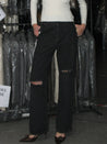 PROD Bldg 2023 winter 2 S（us XS） / black / In-stock Black Ripped Straight Jeans