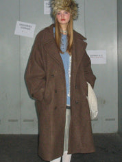 PROD Bldg 2023 winter 2 S（us XS） / coffee / In-stock Frenchy Lapel Neck Double Button OverCoat