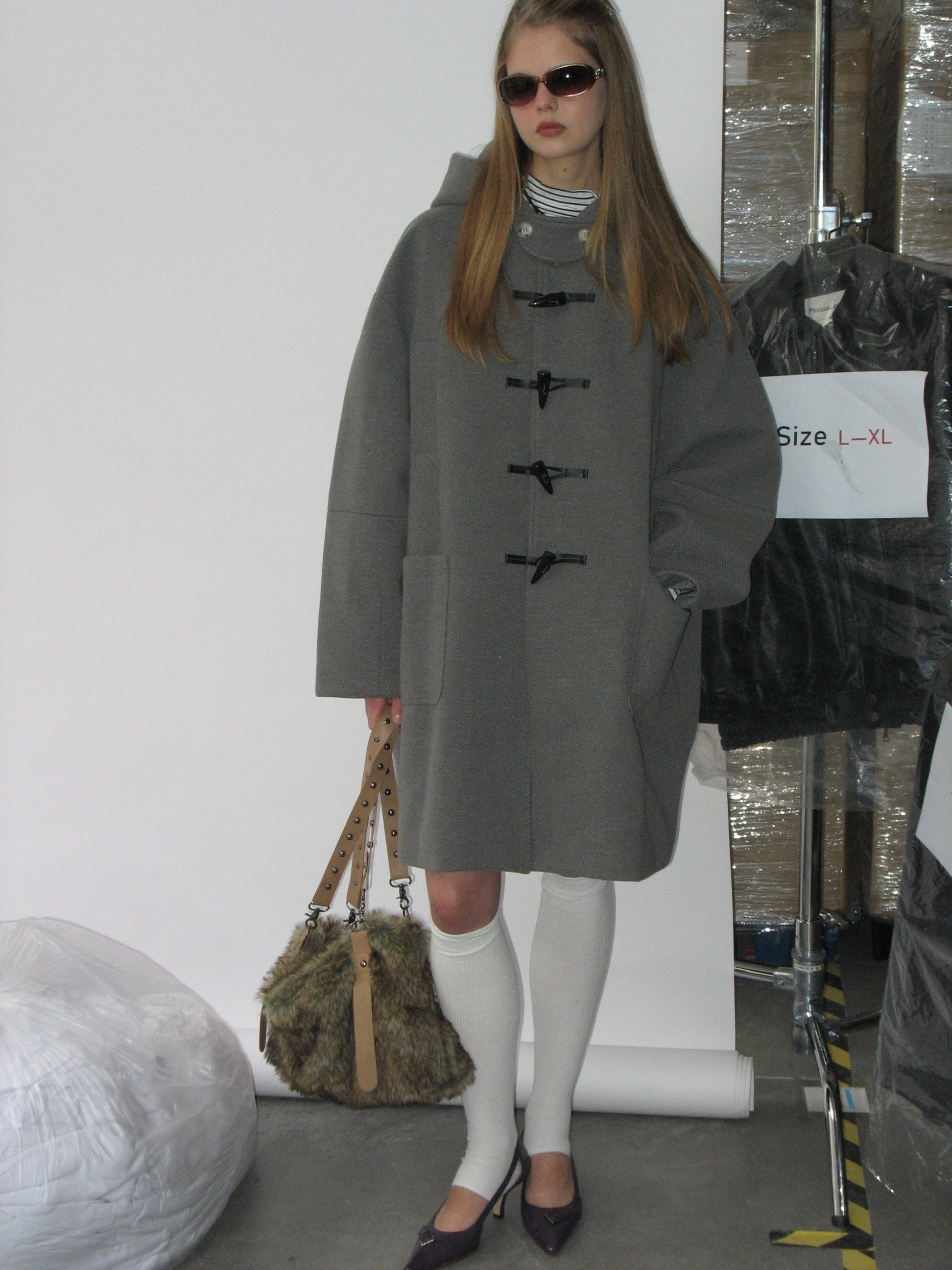 PROD Bldg 2023 winter 2 S（us XS） / gray / In-stock Women Casual Duffle Coat