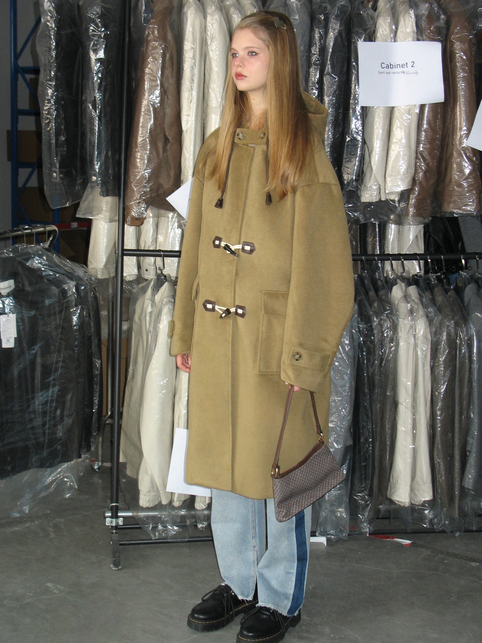 PROD Bldg 2023 winter 2 S / yellow Double-Breasted Coat