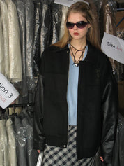 PROD Bldg 2023 winter 2 Spliced Faux leather Jacket